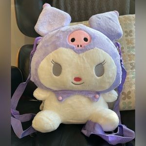 Kuromi kawaii plush stuffed animal backpack